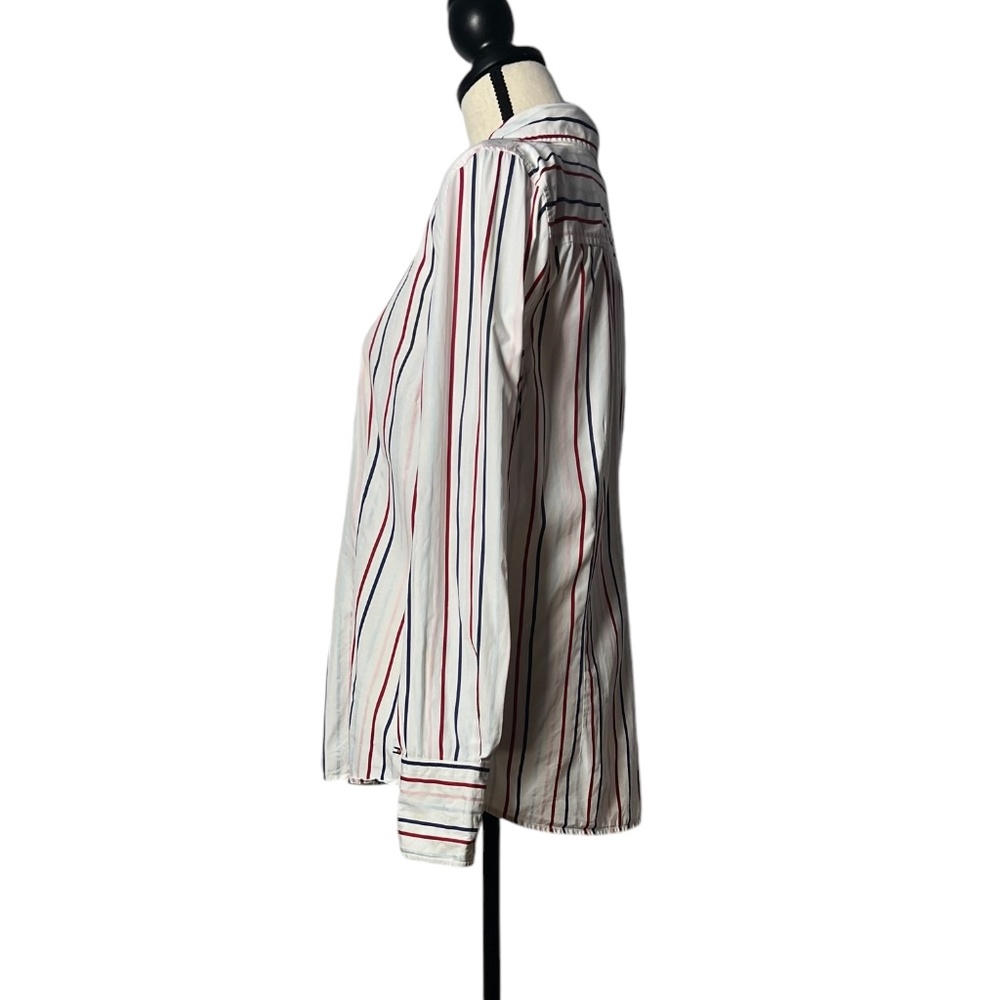 Tommy Hilfiger Women's Long Sleeve Button Dn Striped Shirt Cotton 14 Pre-owned - Picture 4 of 9